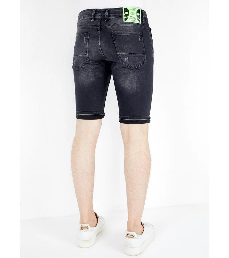 SHORTS VAQUEROS HOMBRE  1045  NEGRO