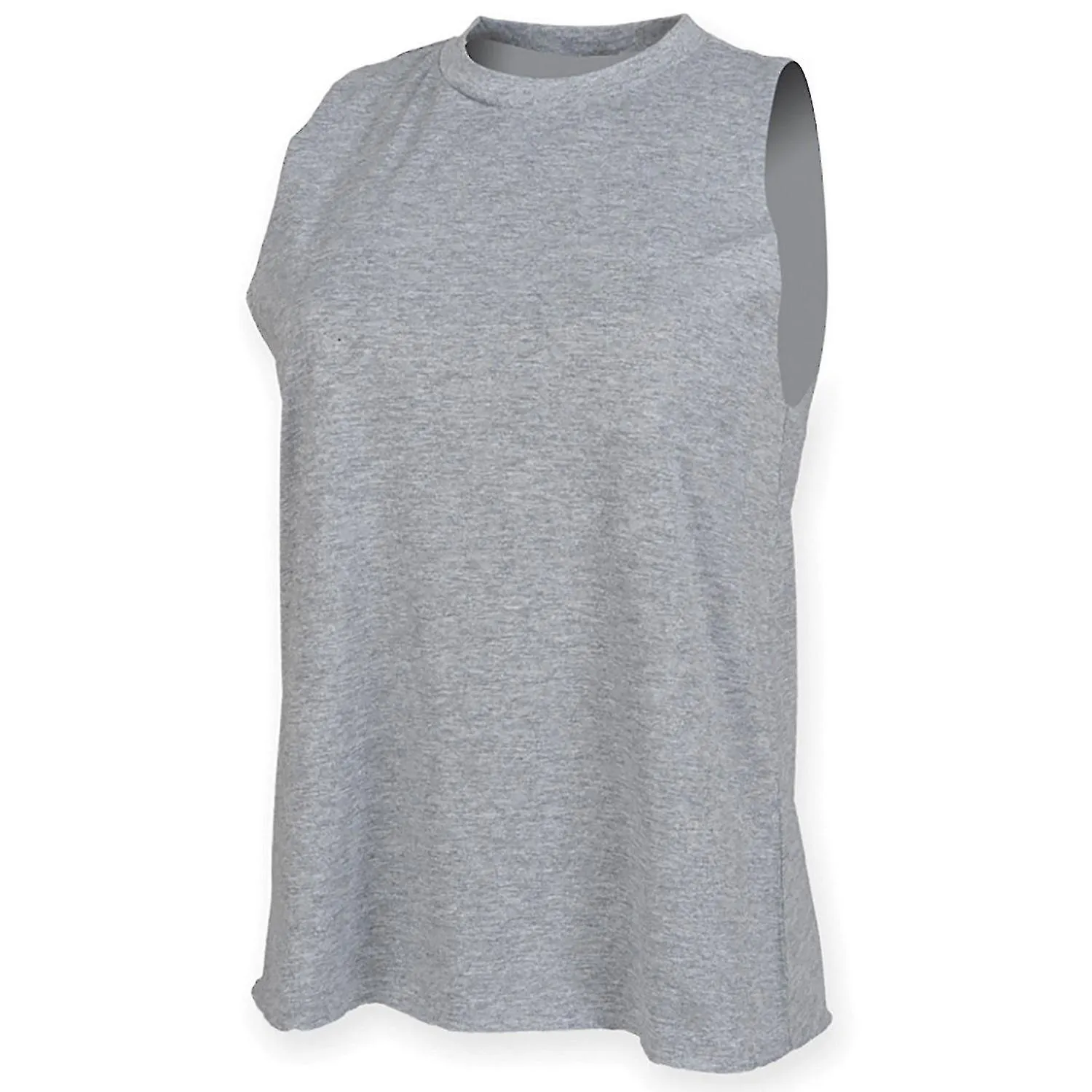 SKINNI FIT WOMENS/LADIES HEATHER HIGHNECK VEST TOP