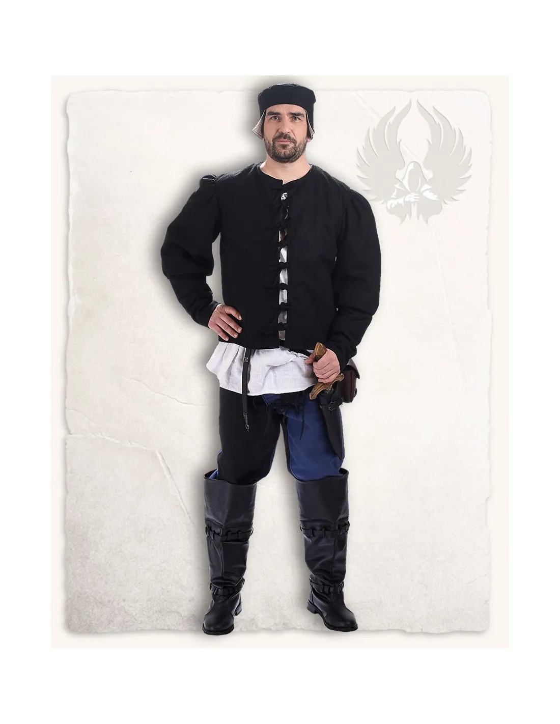 Sombrero medieval Cap negro