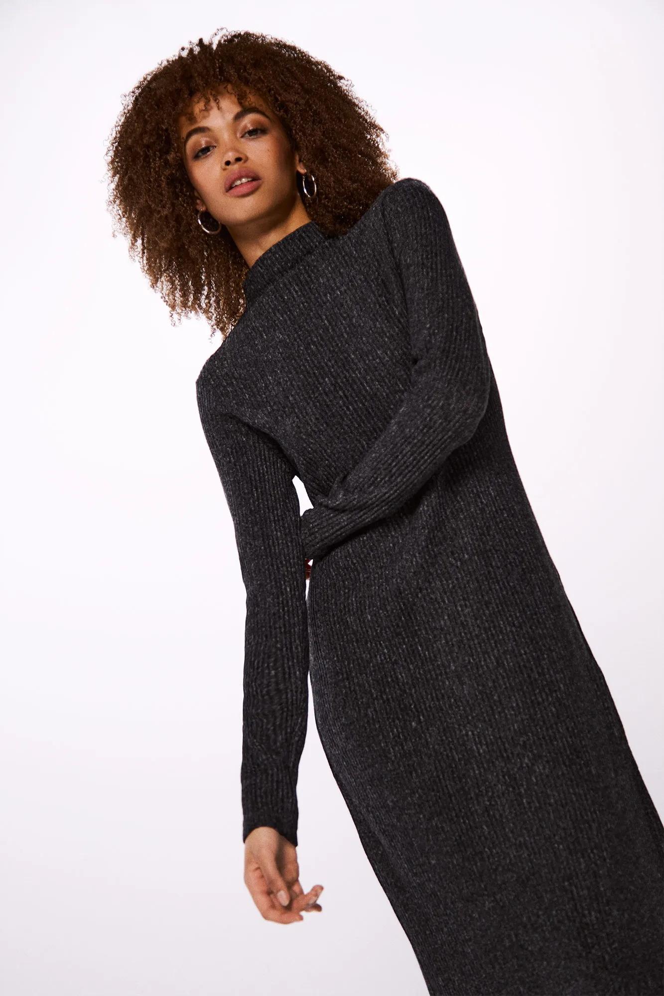 Springfield Vestido midi cuello perkins