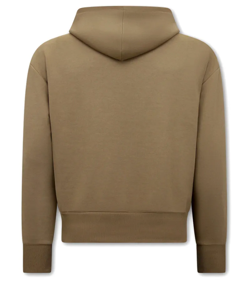 SUDADERA BASIC OVERSIZE FIT  F2590  MARRóN