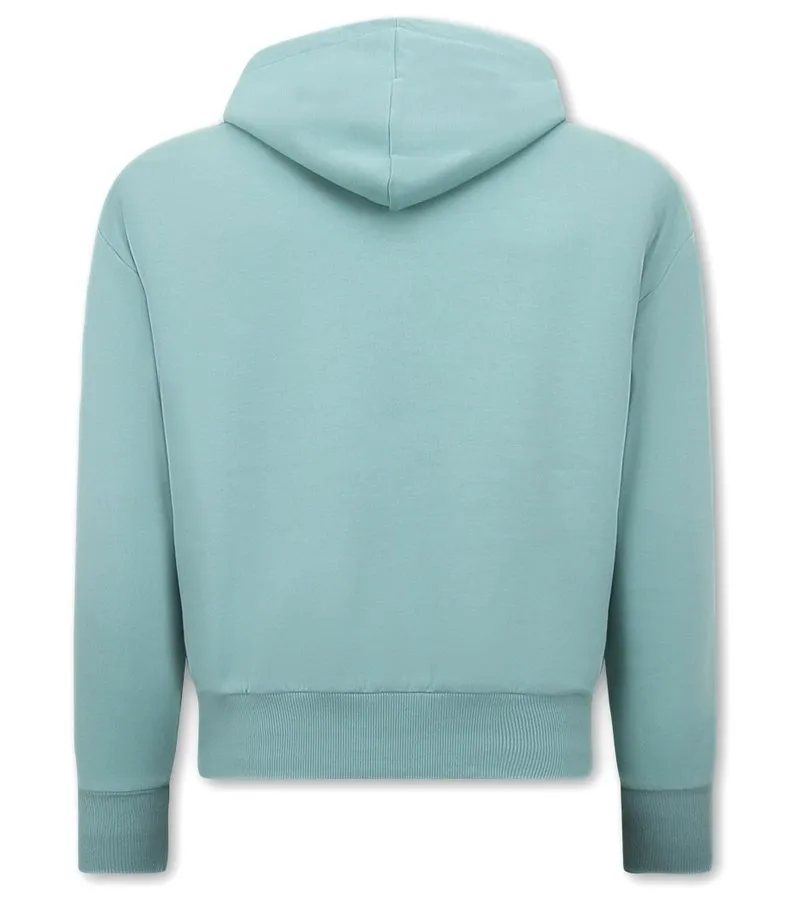 SUDADERA BASIC OVERSIZE FIT  F2590  MENTA