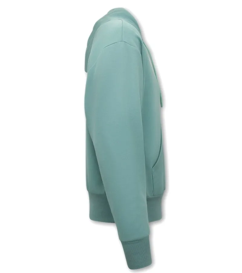 SUDADERA BASIC OVERSIZE FIT  F2590  MENTA