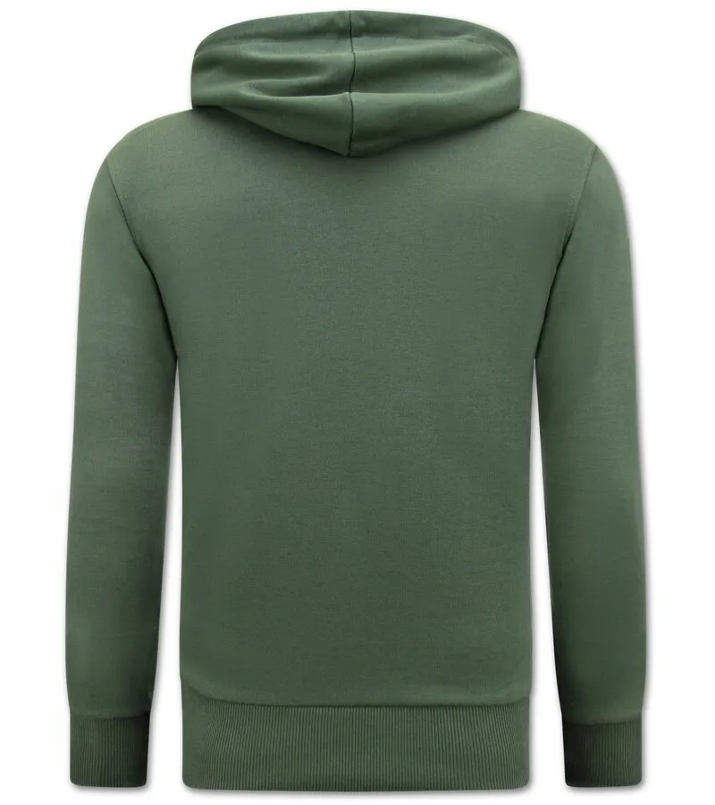 SUDADERA CON CAPUCHA PABLO ESCOBAR  VERDE