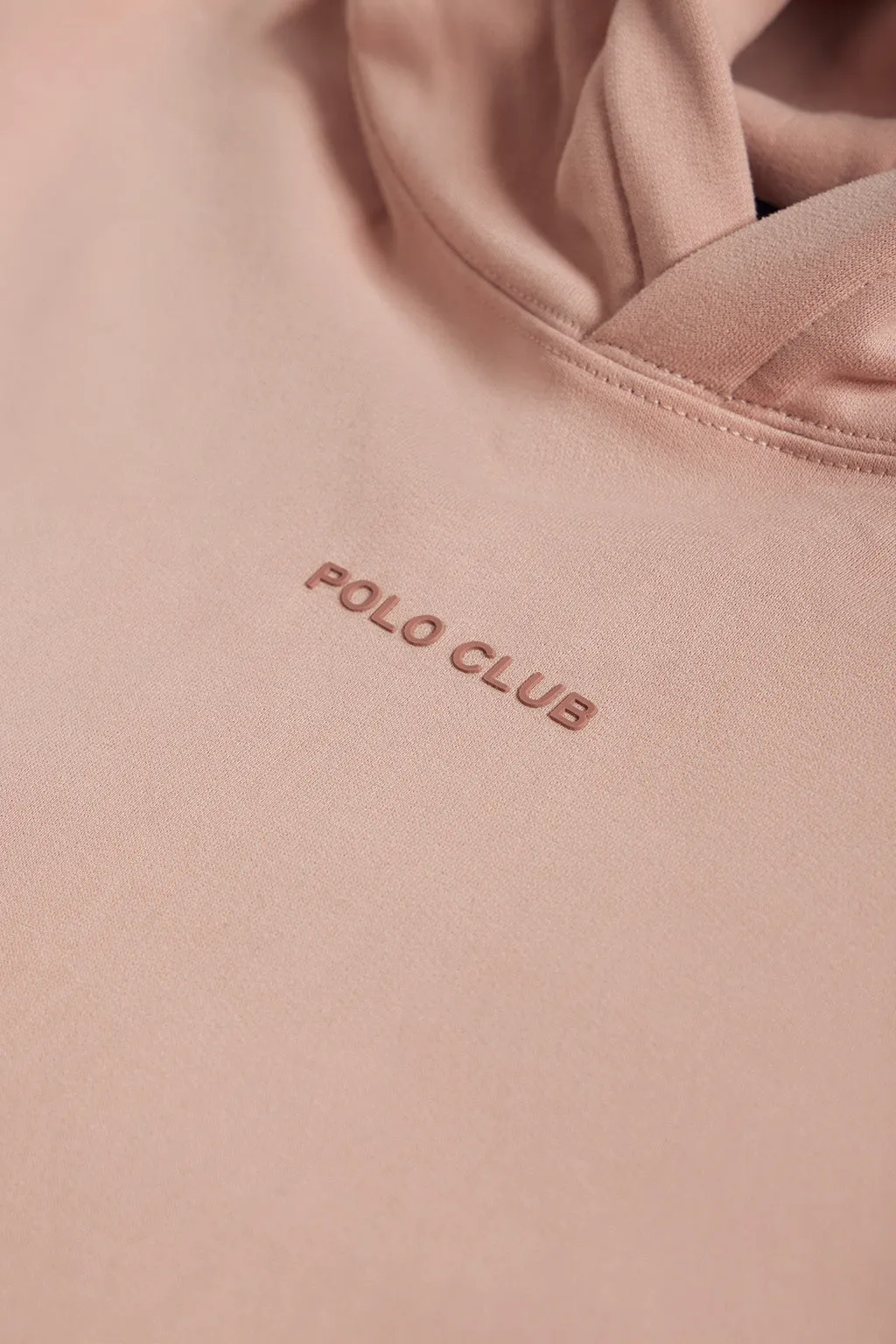 Sudadera de capucha y bolsillos rosa palo Minimal Polo Club