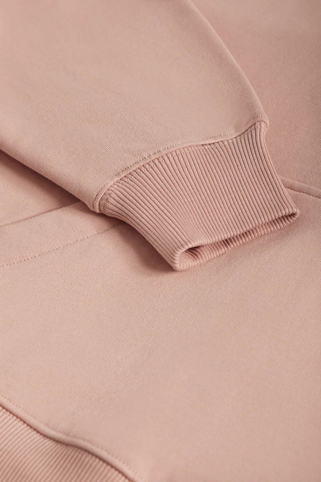 Sudadera de capucha y bolsillos rosa palo Minimal Polo Club