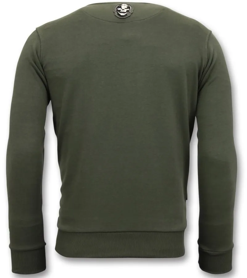 SUDADERA DE HOMBRE  NARCOS IMPRIMIR  VERDE