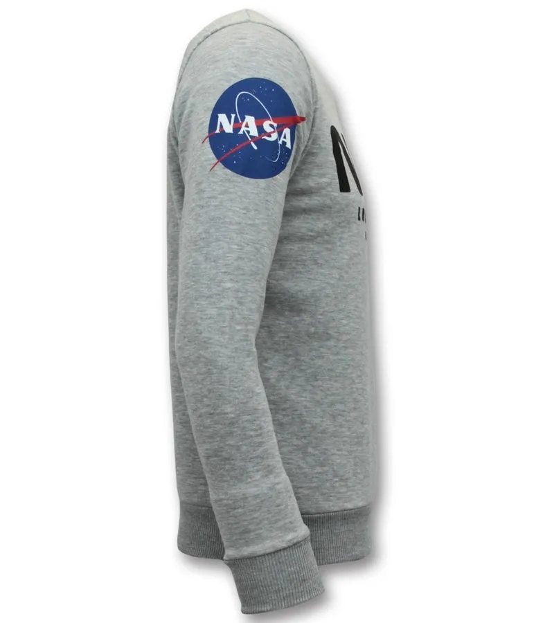 SUDADERA DE HOMBRE  NASA AMERICAN  GRIS