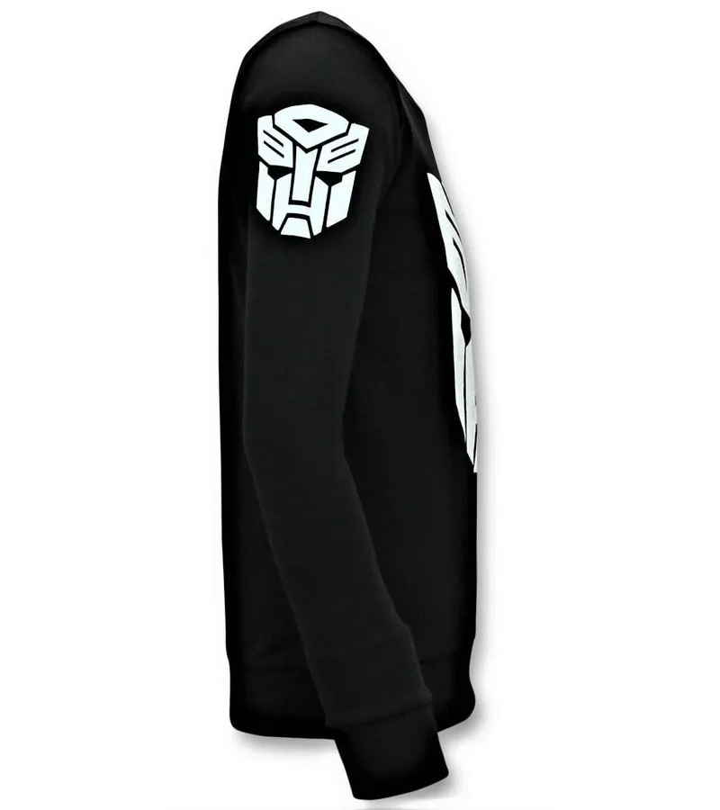 SUDADERA DE HOMBRE   TRANSFORMERS PRINT  NEGRO