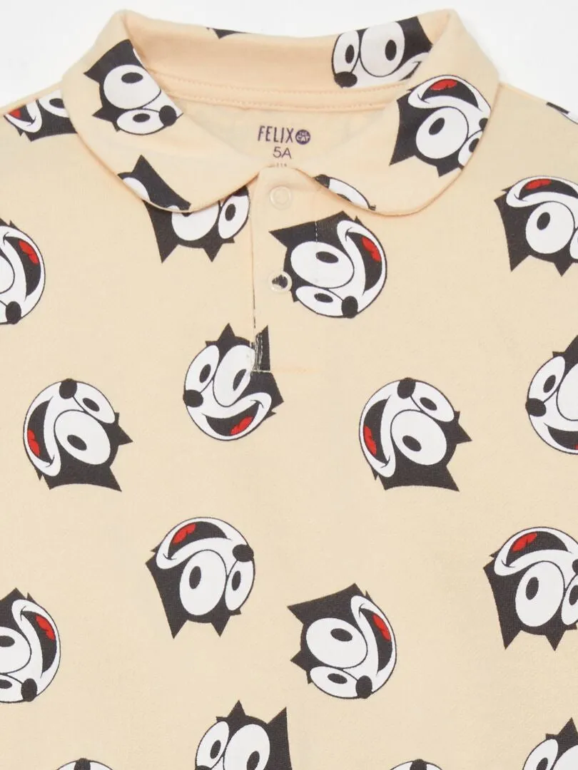 SUDADERA ESTAMPADA 'EL GATO FéLIX'  BEIGE