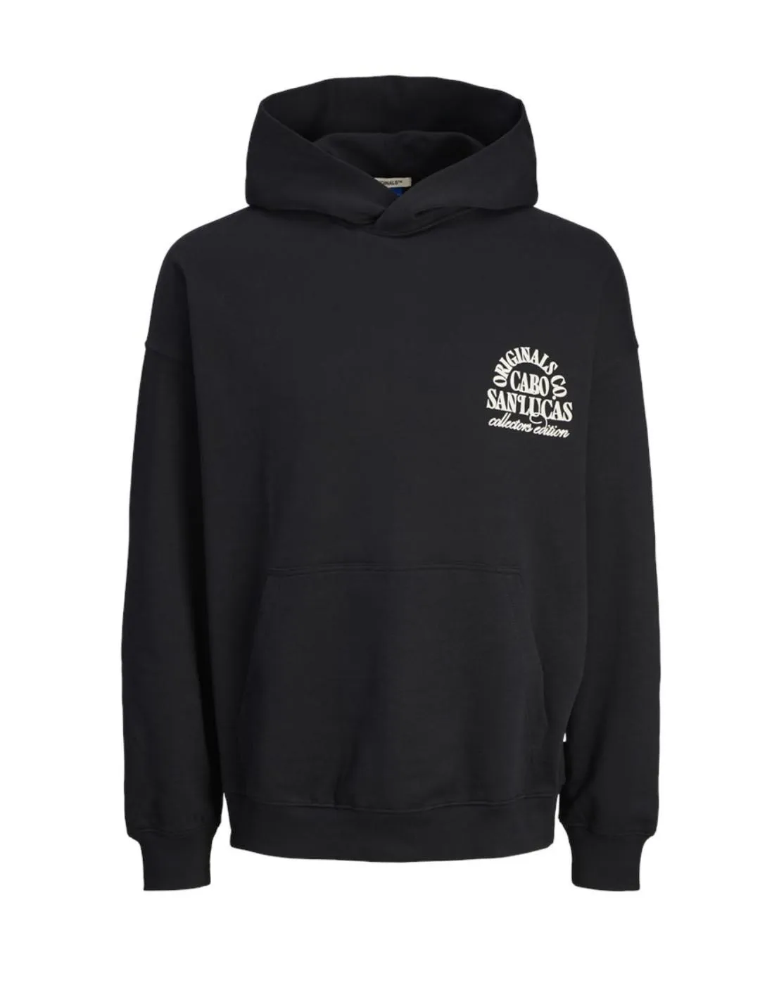 Sudadera Jack&Jones Mykonos negro con capucha de hombre