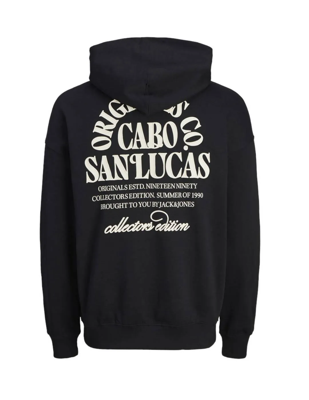 Sudadera Jack&Jones Mykonos negro con capucha de hombre