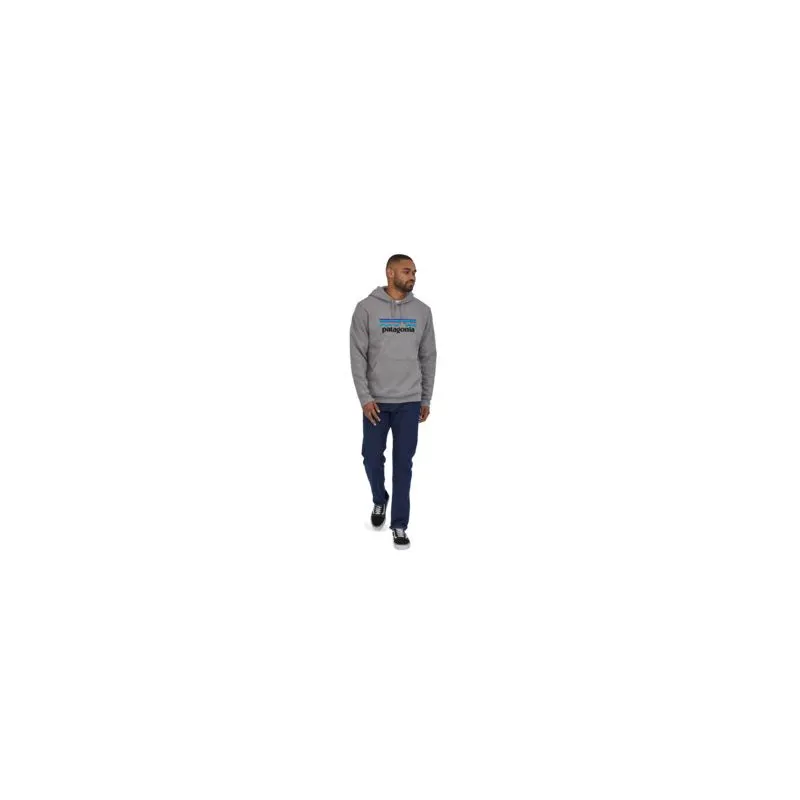 SUDADERA PATAGONIA P6 LOGO UPRISAL HOODY (GRAVEL HEATHER) HOMBRE