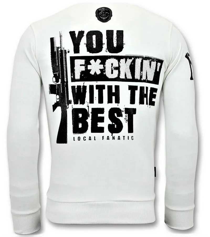 SUDADERA PIEDRAS  SHOOTING DUCK GUN  BLANCO