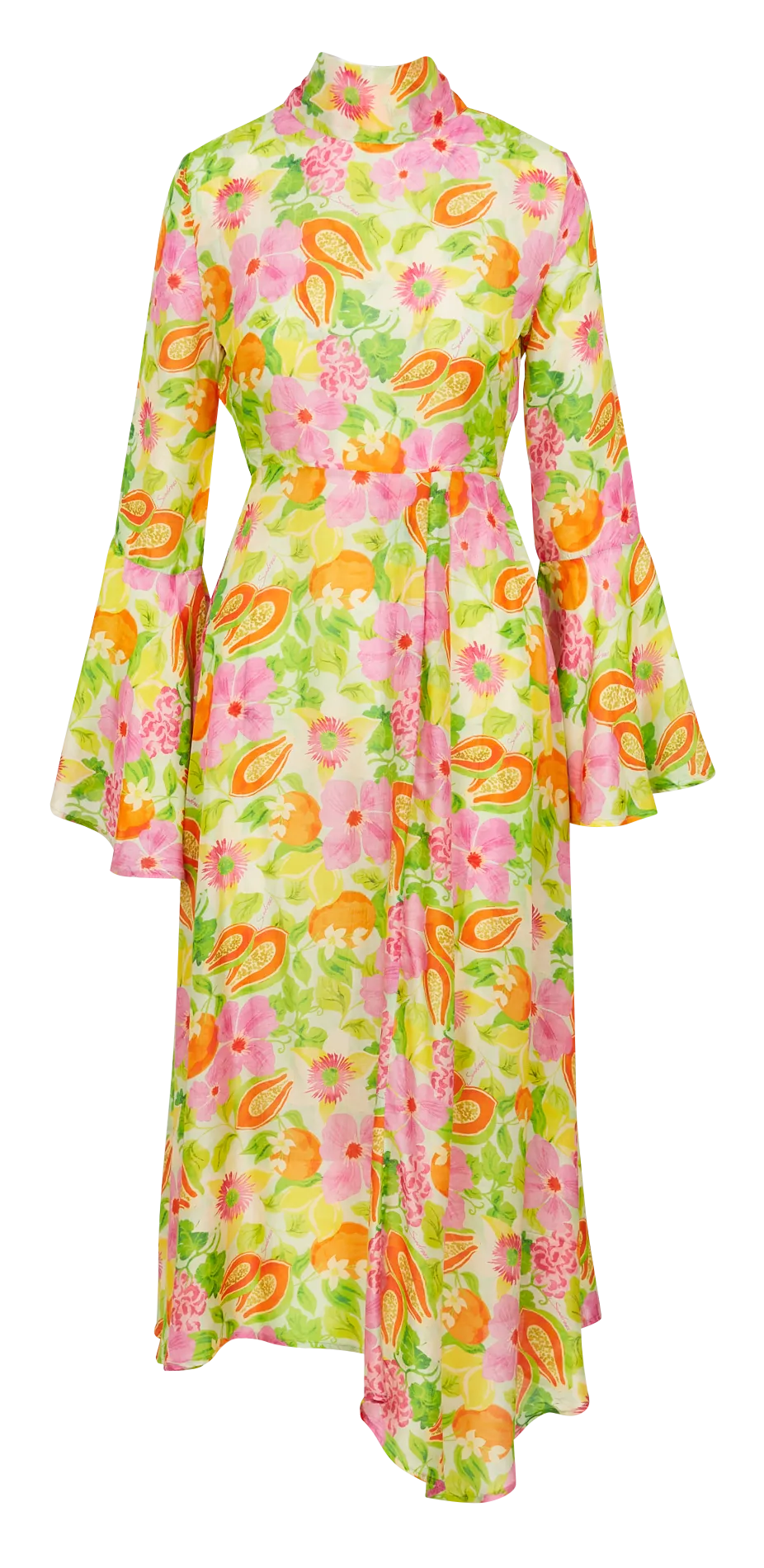 SUNDRESS FLEUR  VESTIDO LARGO ESTAMPADO CON CINTAS ANUDABLES EN MULTICOLOR