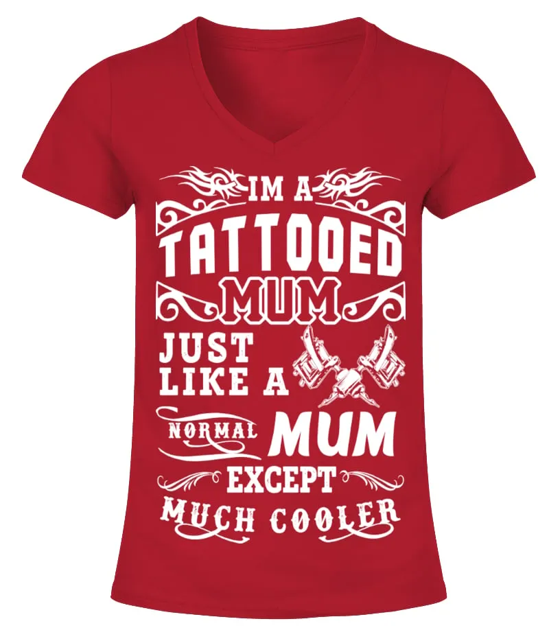 Tattooed Mum Camiseta cuello pico Mujer