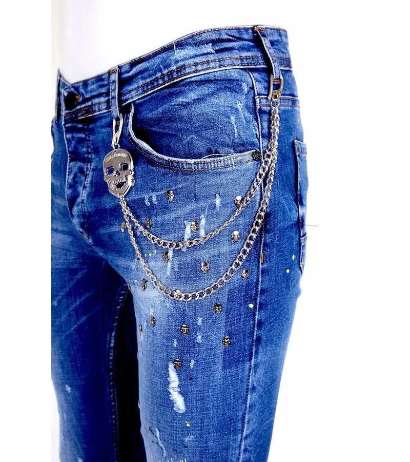 TEJANOS ROTOS HOMBRE  1009  AZUL