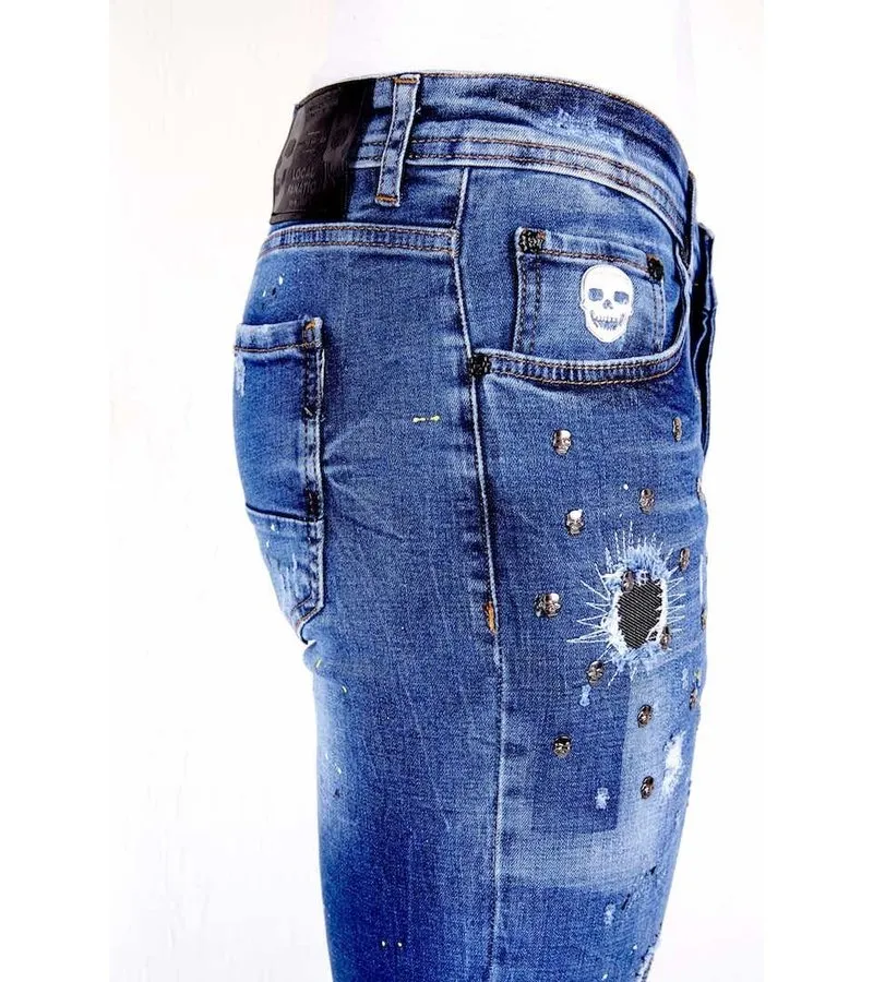 TEJANOS ROTOS HOMBRE  1009  AZUL