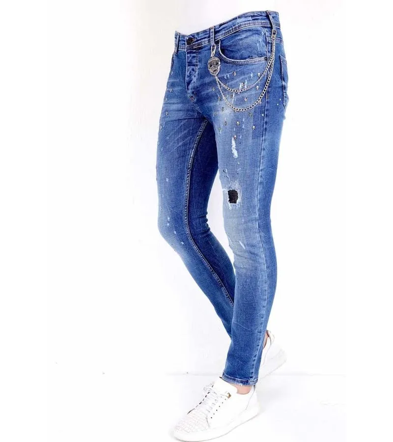 TEJANOS ROTOS HOMBRE  1009  AZUL