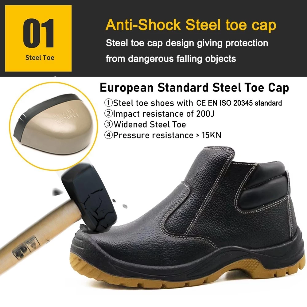 TM3233 BLACK STEEL TOE ANTI PUNCTURE CONSTRUCTION SAFETY SHOES FOR MEN  COPY  N9514O