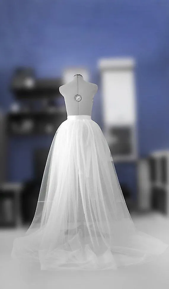 Tul Transparente Medio Vestido Boda Damas Encaje Malla Tul Vestido Ty