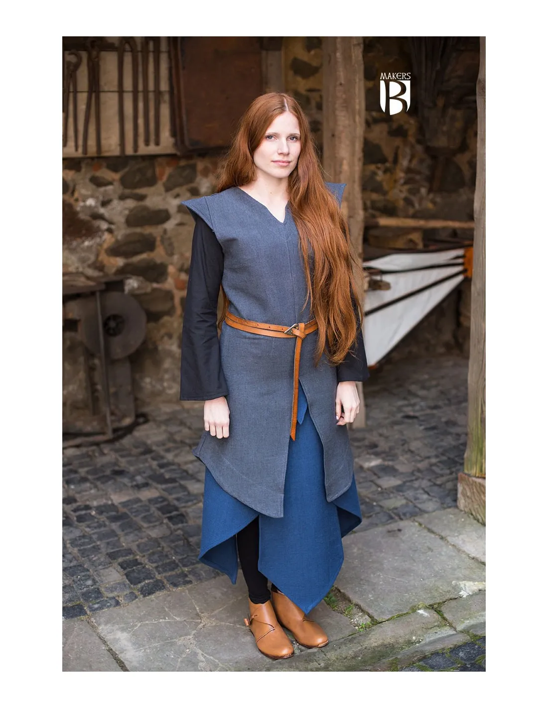 Túnica medieval Eryn, gris