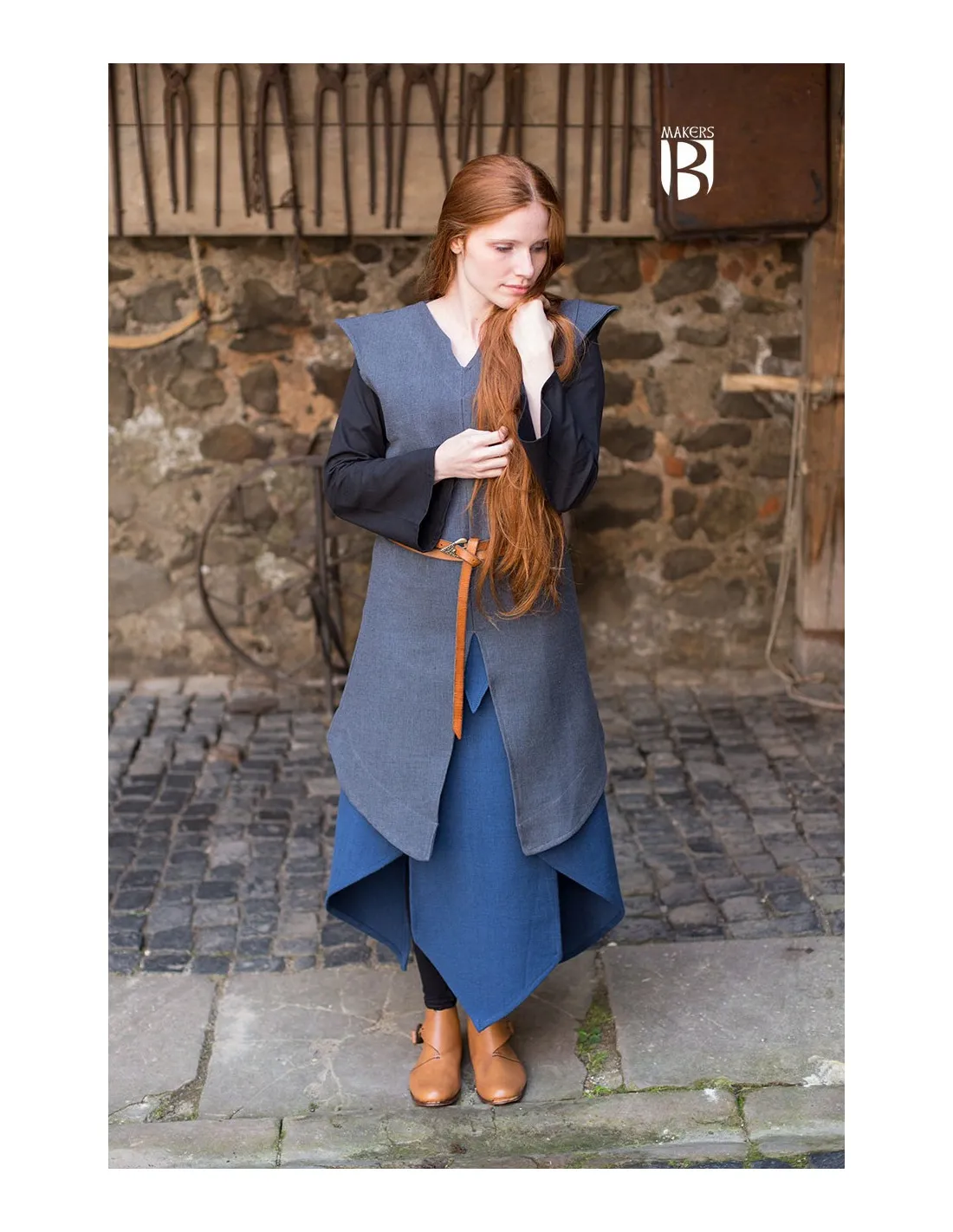 Túnica medieval Eryn, gris