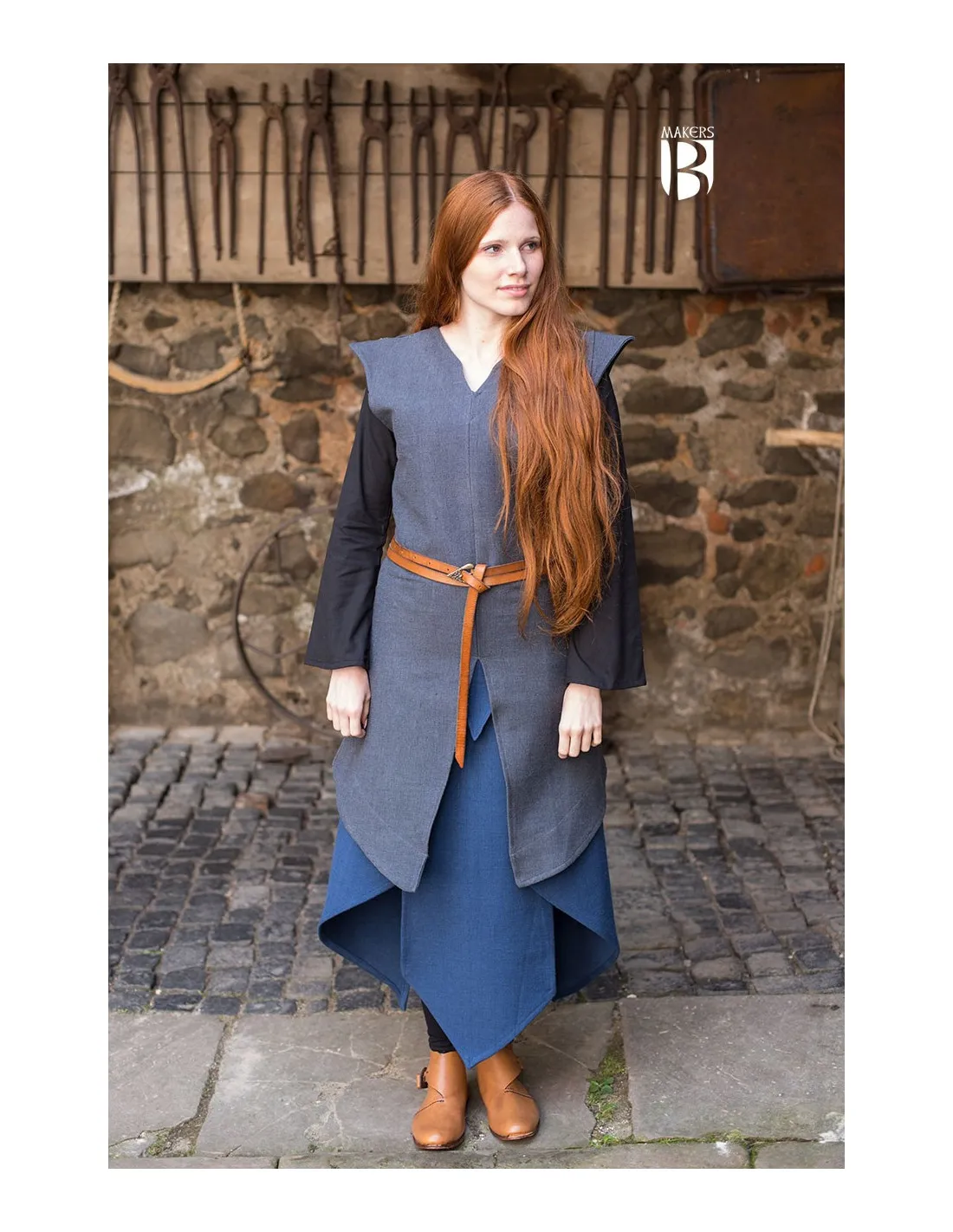 Túnica medieval Eryn, gris