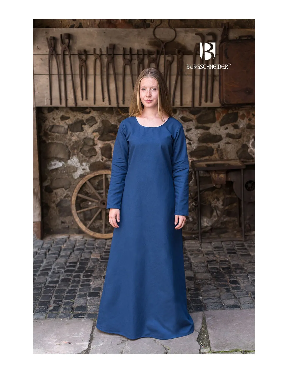 Túnica medieval Freya, azul