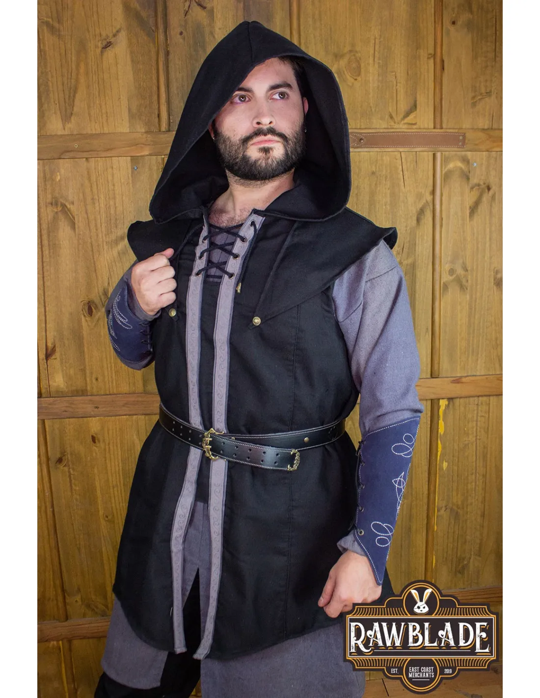 TúNICA MEDIEVAL KATANTHIR  NEGRA