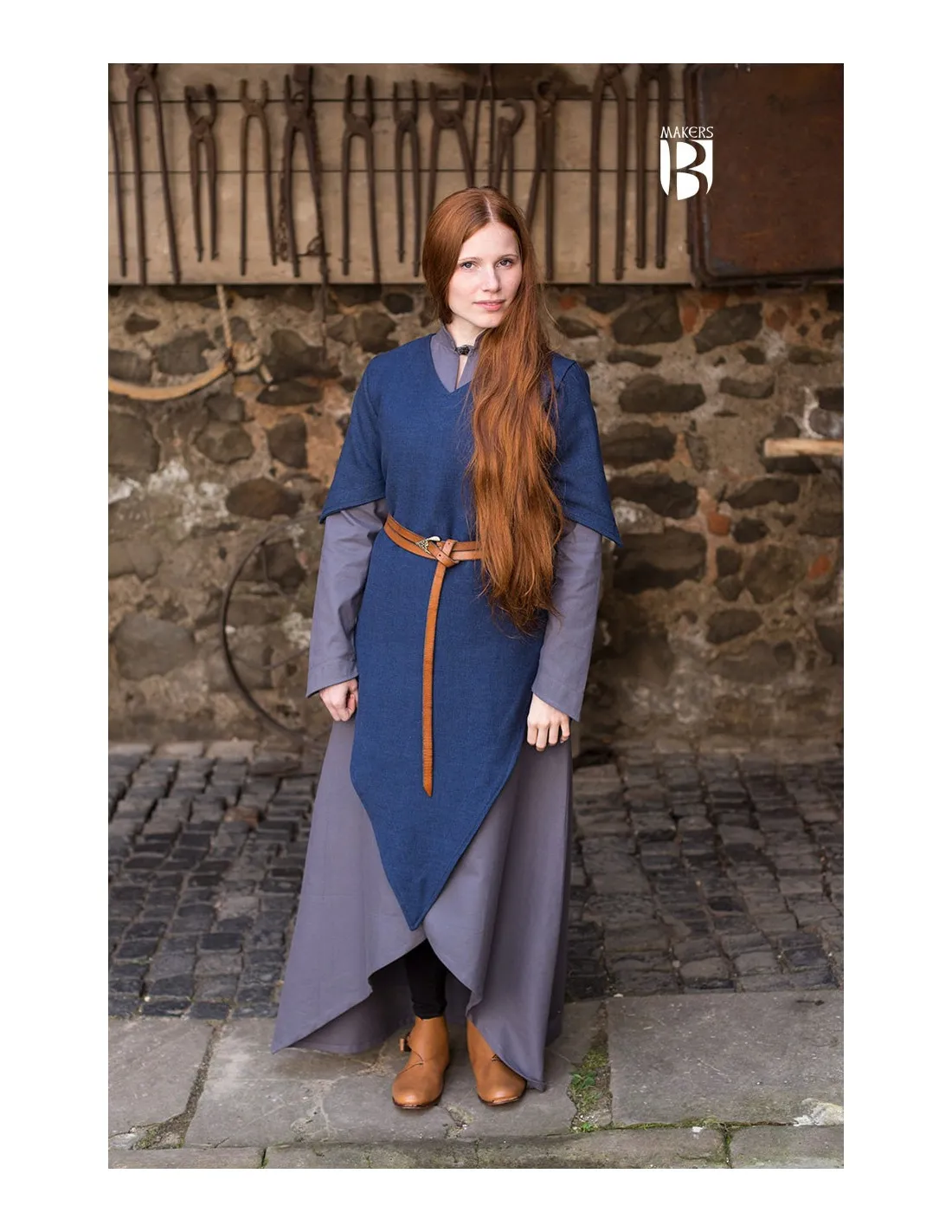 Túnica medieval Laylin, azul