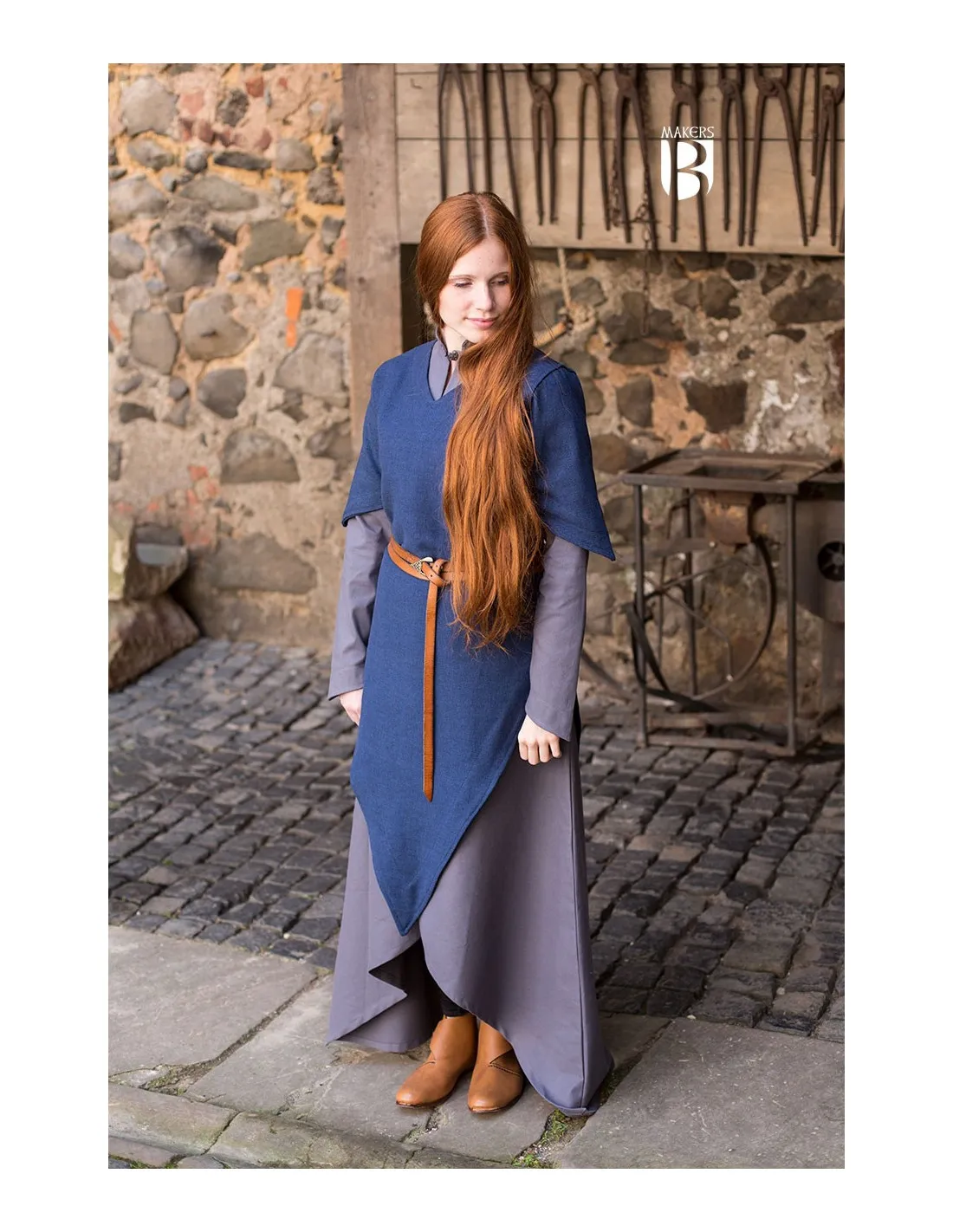 Túnica medieval Laylin, azul
