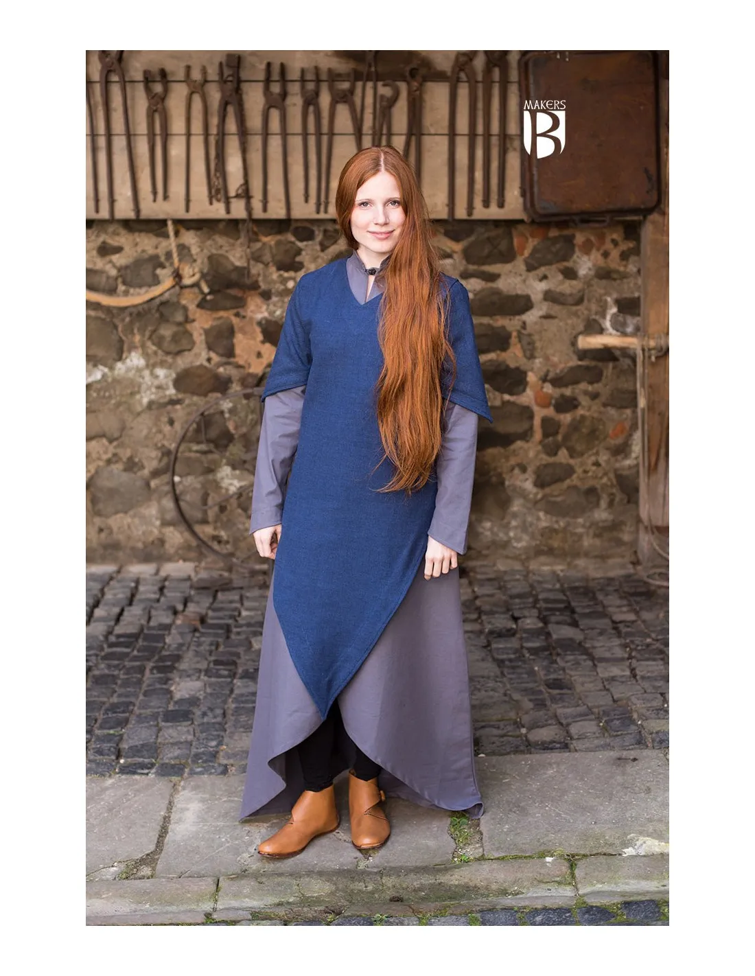 Túnica medieval Laylin, azul
