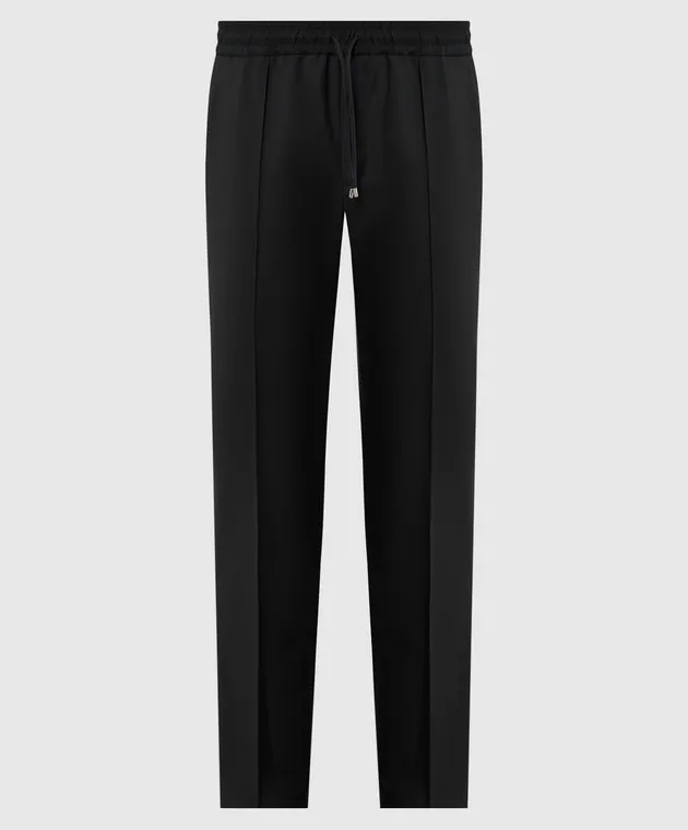 Valentino Black wool and mohair pants