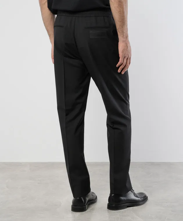 Valentino Black wool and mohair pants
