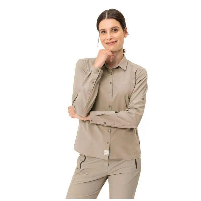 Vaude Camisa Rosemoor LS IV (lino) Camisa de senderismo para mujer