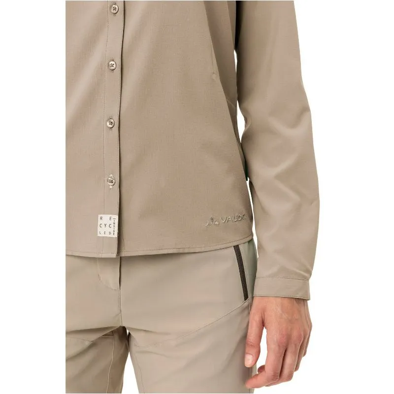 Vaude Camisa Rosemoor LS IV (lino) Camisa de senderismo para mujer