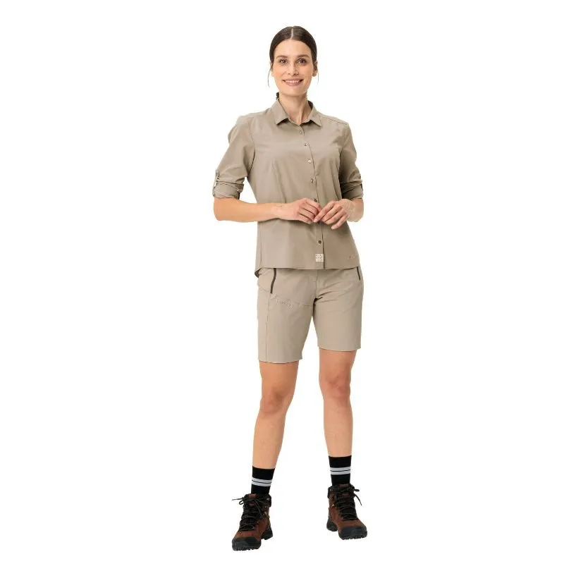 Vaude Camisa Rosemoor LS IV (lino) Camisa de senderismo para mujer