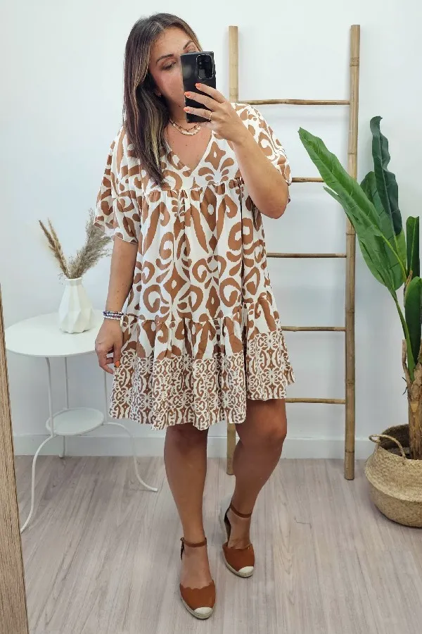 Vestido Angela Camel