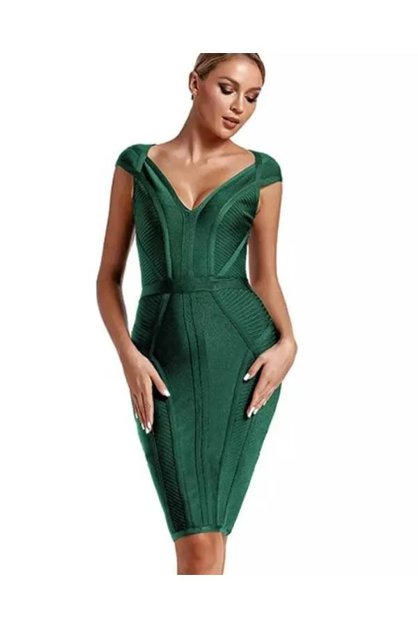 Vestido bandage Prado verde lujo hasta XL