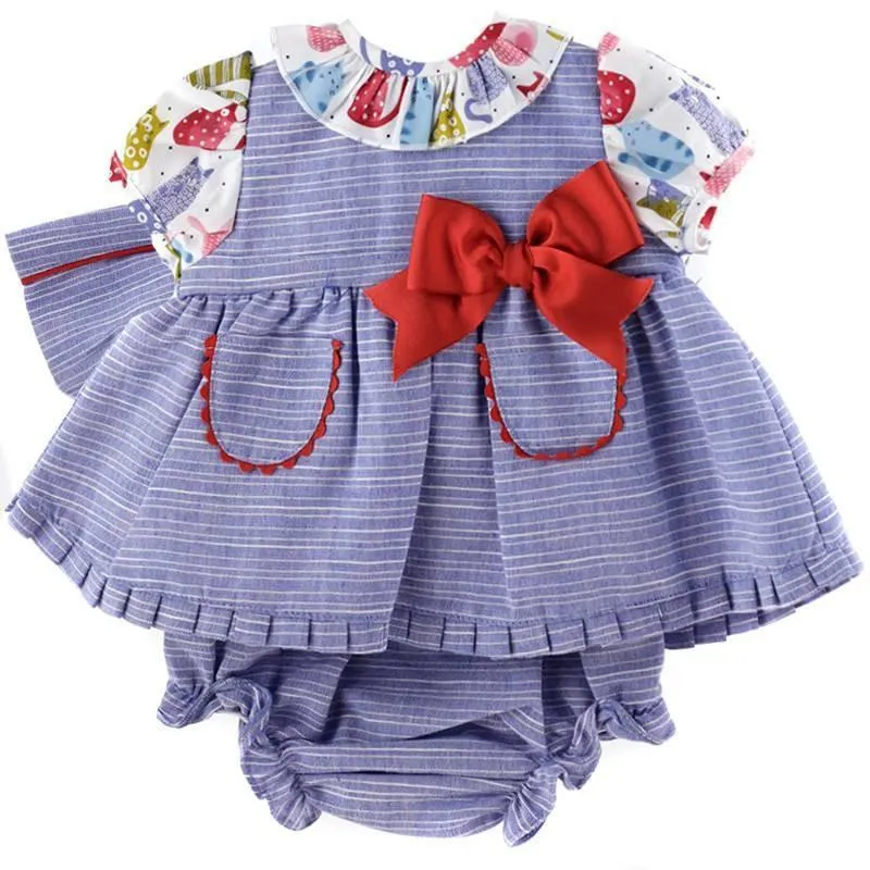 Vestido bebe niña azul