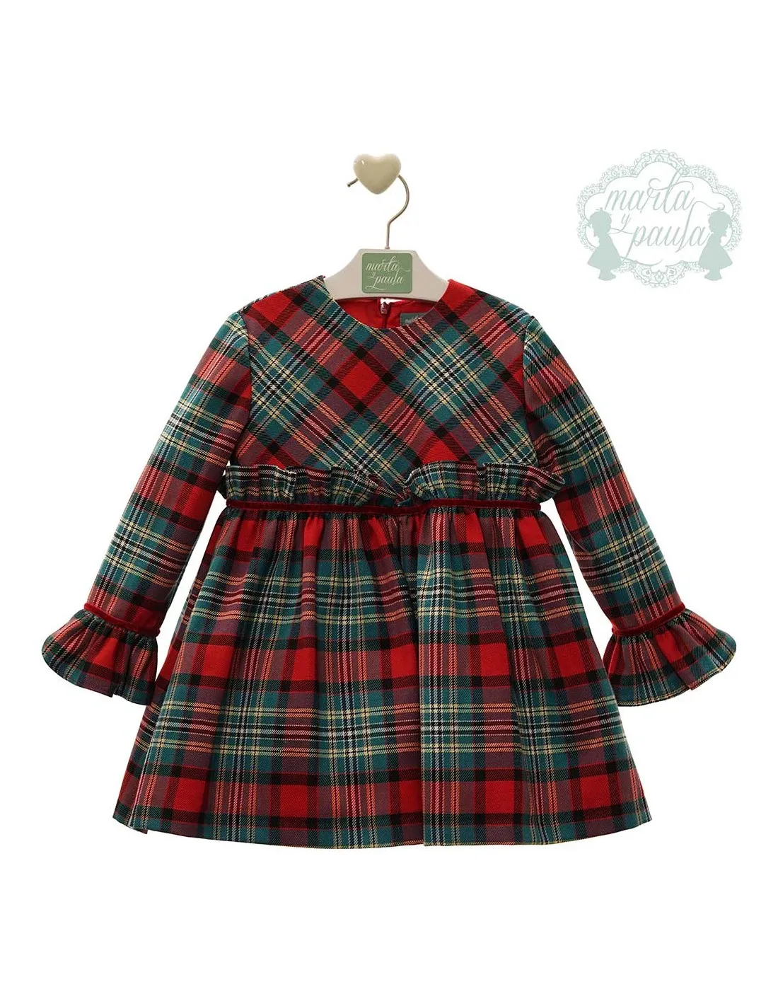 Vestido Cuadros Niña Marta y Paula Familia Valentino
