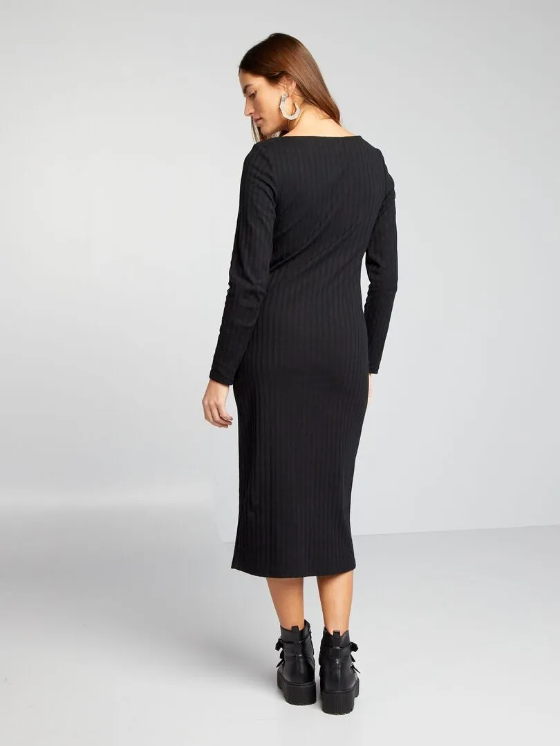 VESTIDO DE CANALé  NEGRO