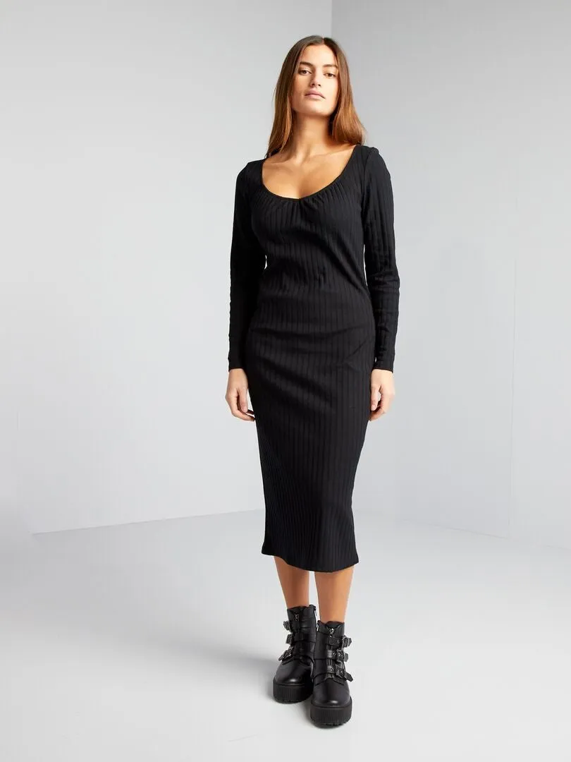 VESTIDO DE CANALé  NEGRO
