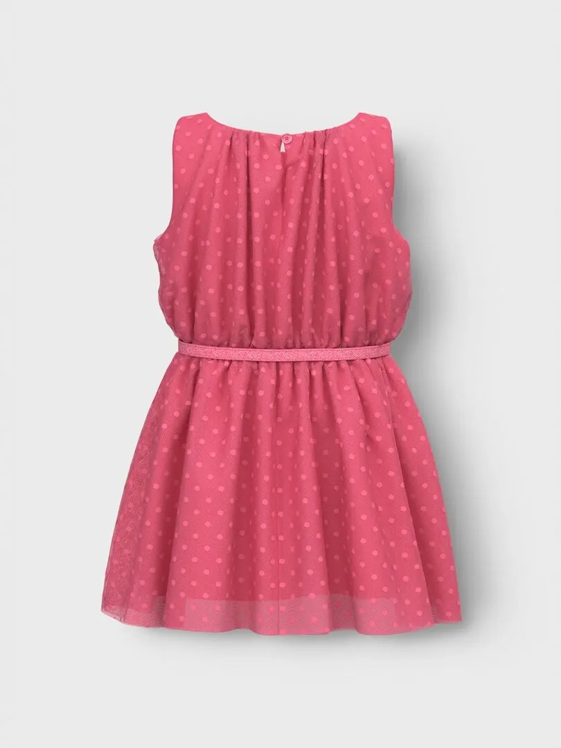 VESTIDO DE GASA DE PLUMETI 'NAME IT'  ROSA