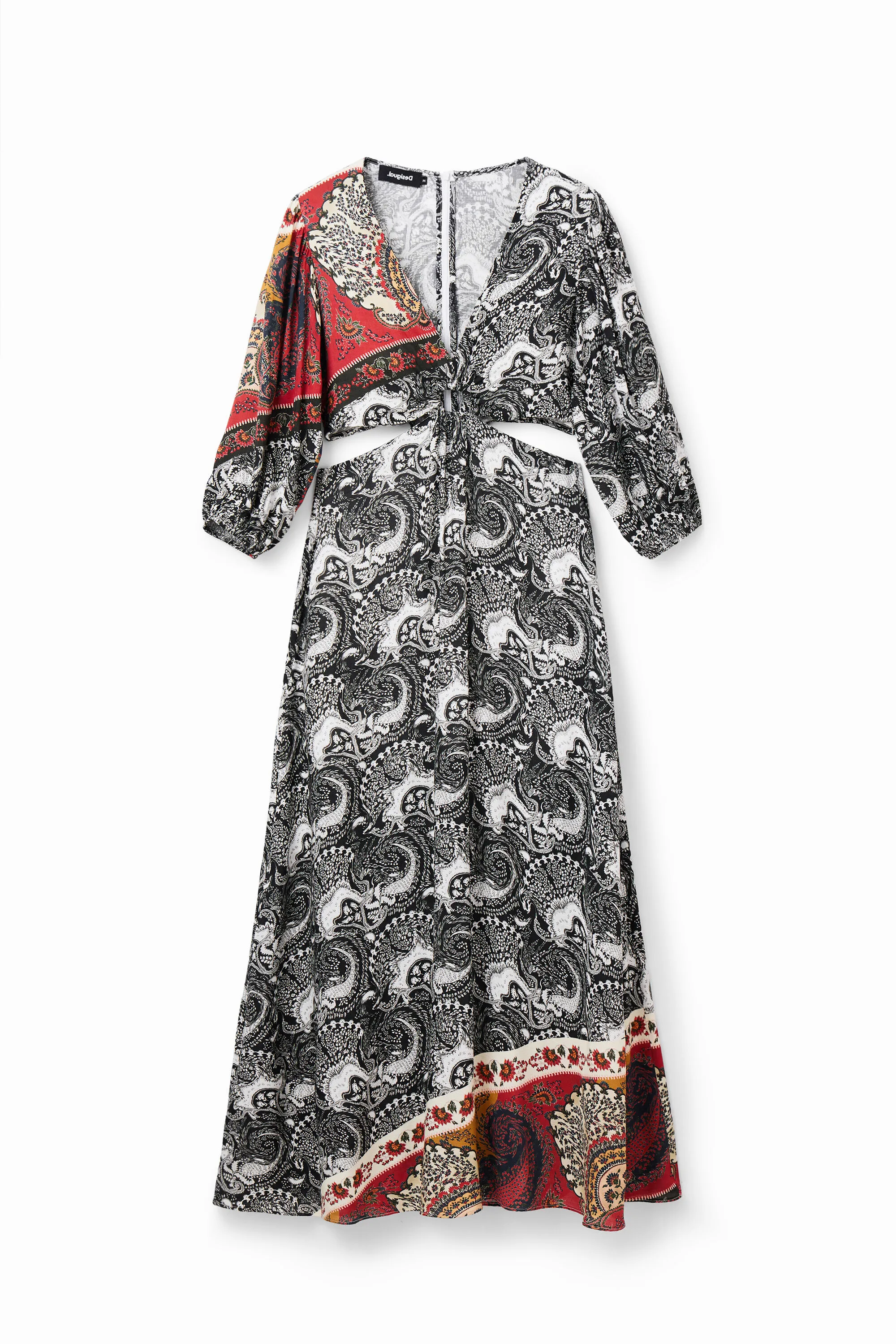 VESTIDO LARGO CUTOUTS PAISLEY