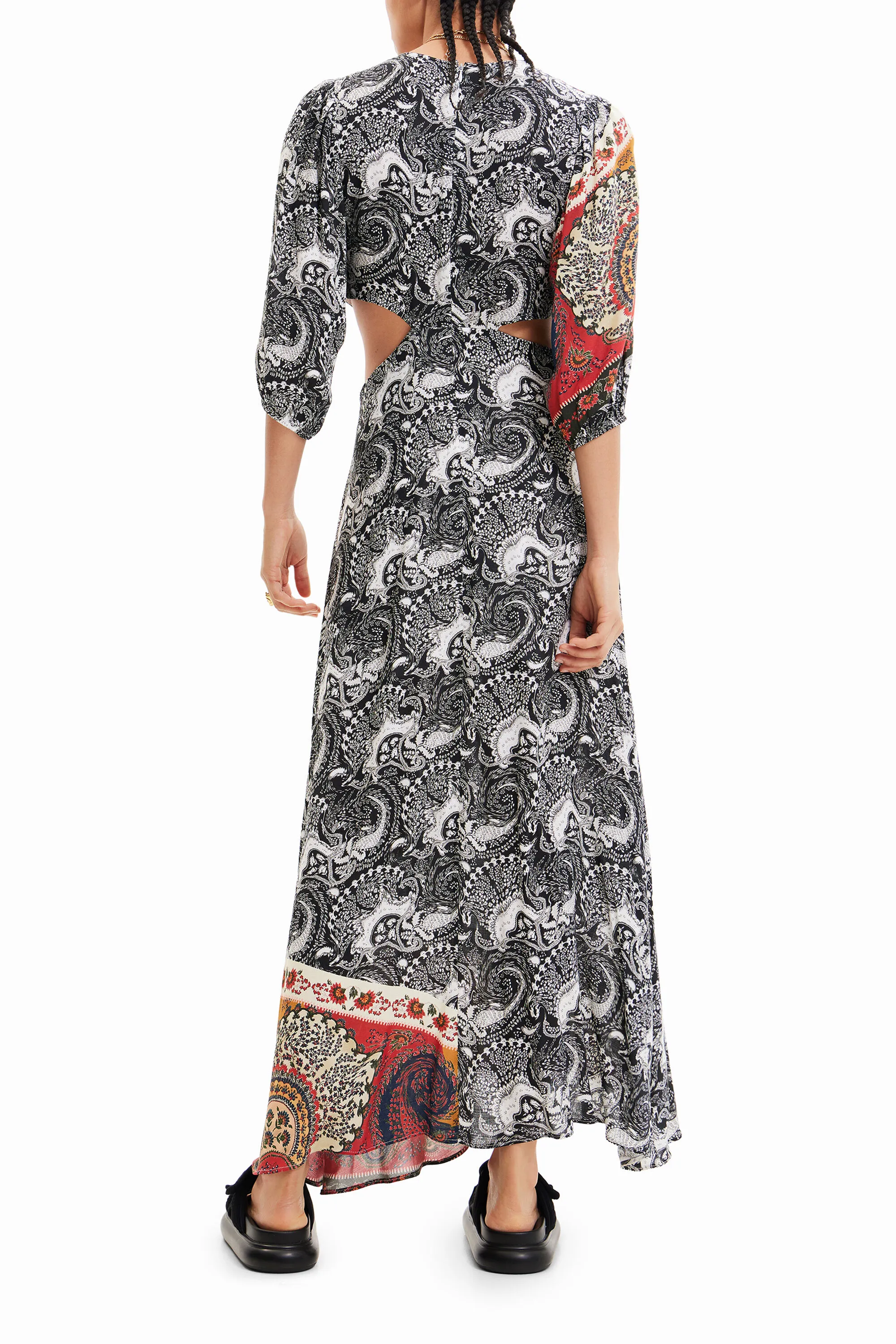 VESTIDO LARGO CUTOUTS PAISLEY