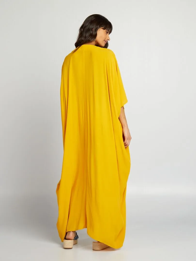 VESTIDO LARGO VAPOROSO LIGERO  AMARILLO