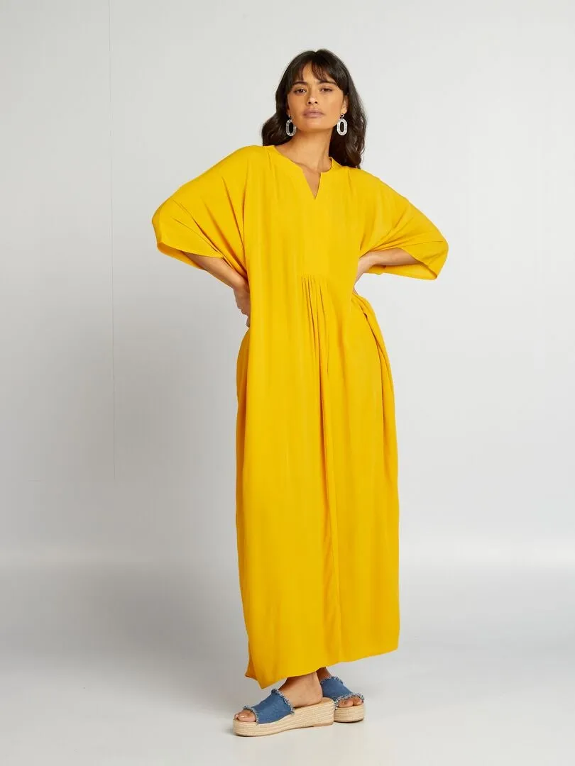 VESTIDO LARGO VAPOROSO LIGERO  AMARILLO