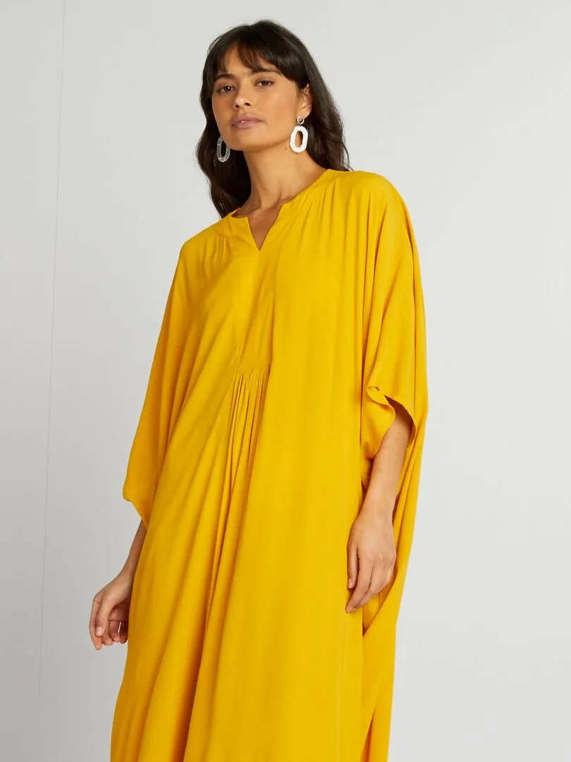 VESTIDO LARGO VAPOROSO LIGERO  AMARILLO